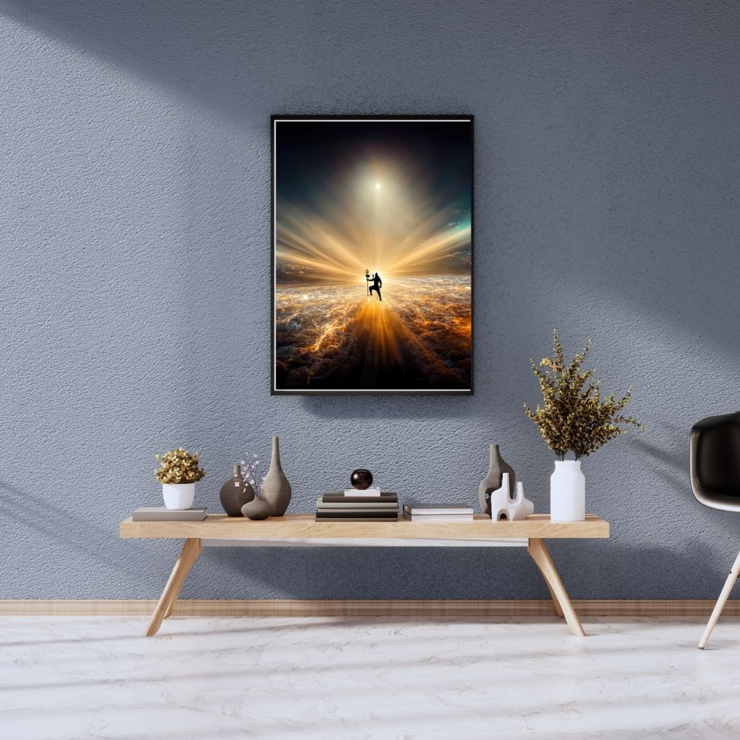 Lord Shiv Spiritual Wallpaper 300GSM 12X18 Matte Laminated My Store