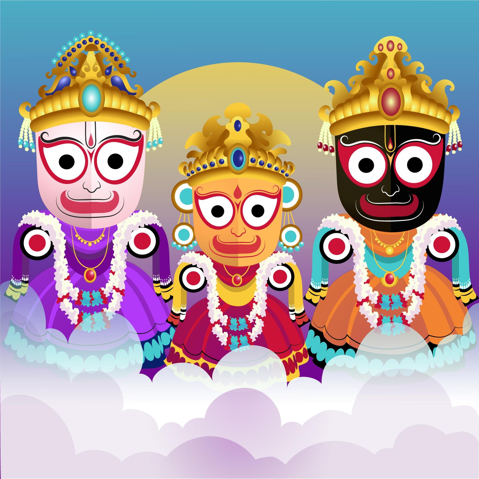 Lord Jagannath Poster – 350 GSM Laminated | Divine Wall Décor (1 Pc) My Store