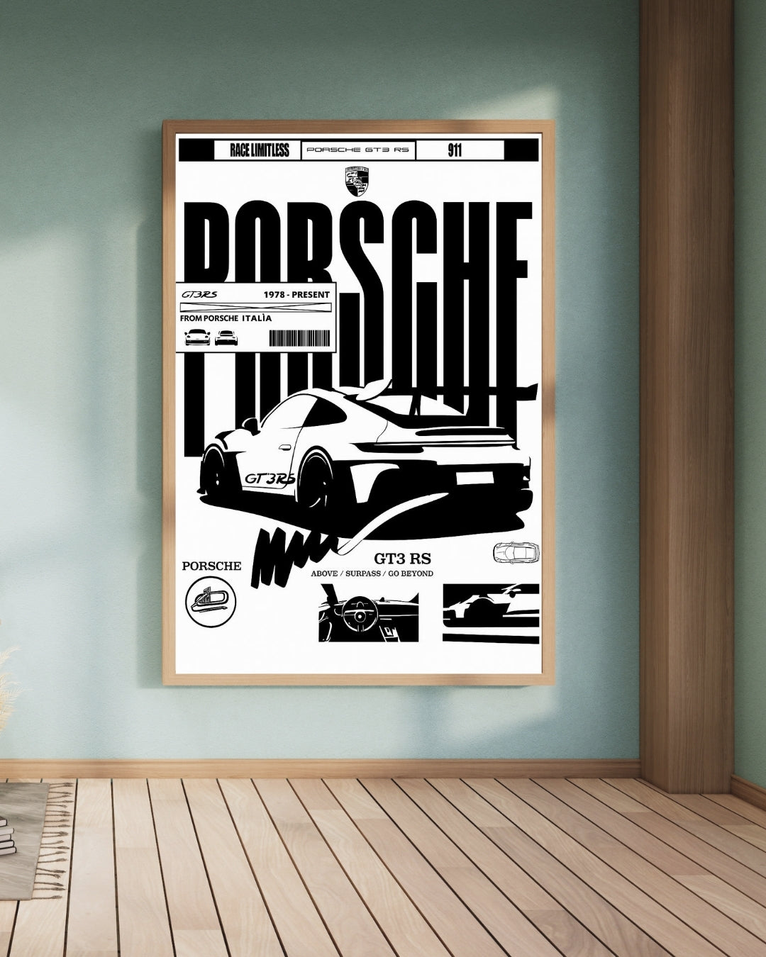 Madskraft Porsche GT3 RS Automotive Poster Mads Kraft