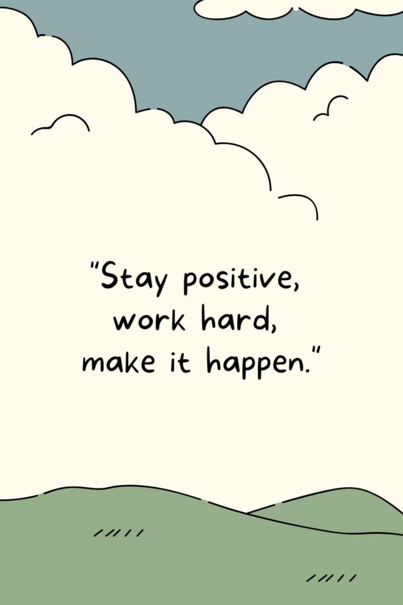Madskraft "STAY POSITIVE, WORK HARD, MAKE IT HAPPEN" – Daily Grind Poster Mads Kraft