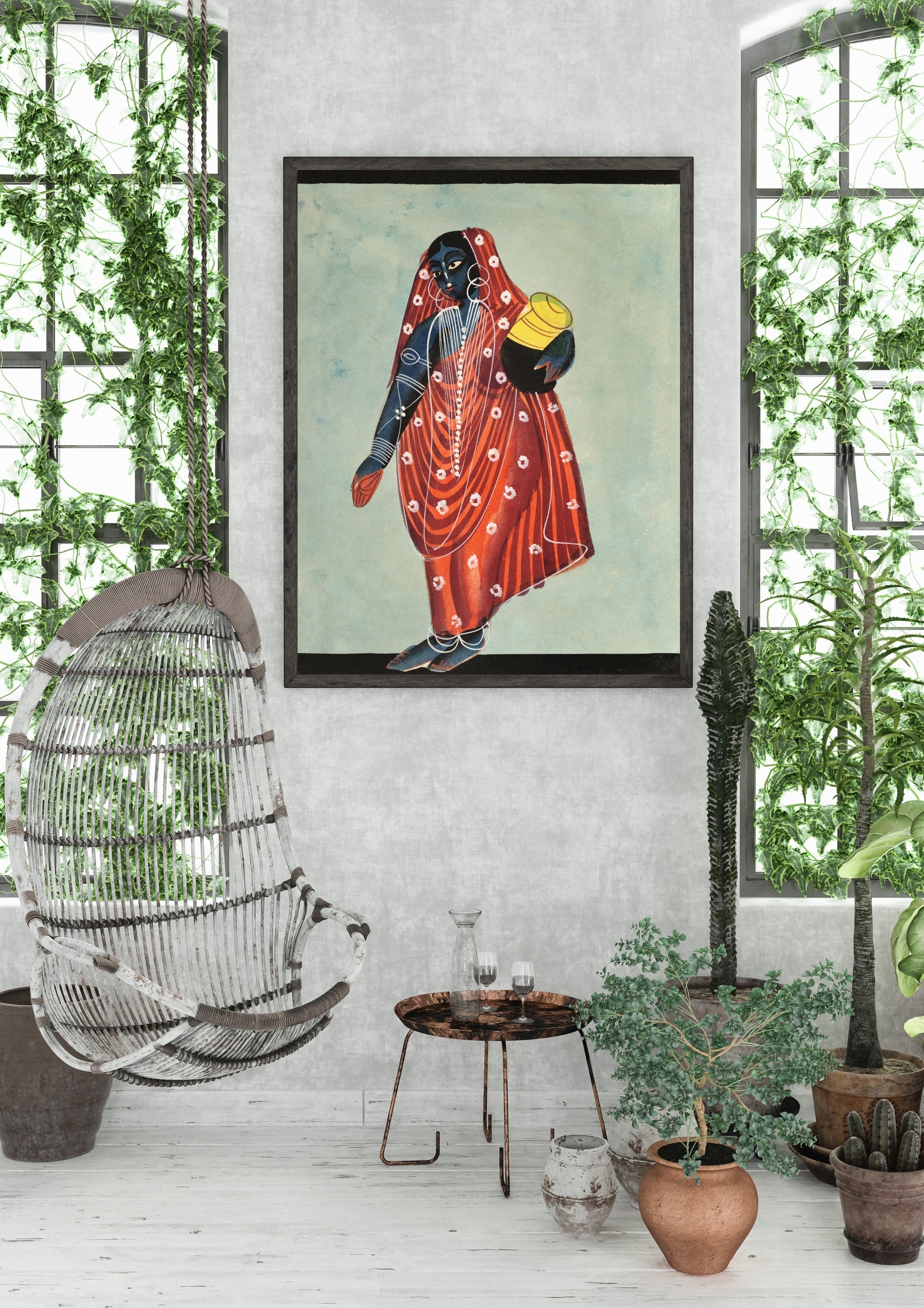 Madskraft "Vishnu as Mohini (1890)" – Vintage Divine Transformation Poster Mads Kraft