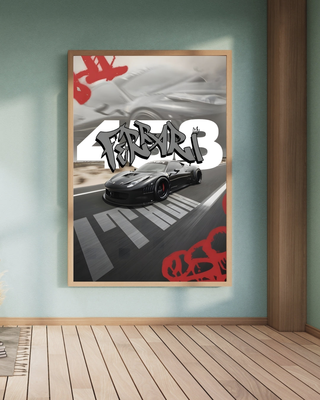 Madskraft Ferrari 458 "Street Art" Poster Mads Kraft