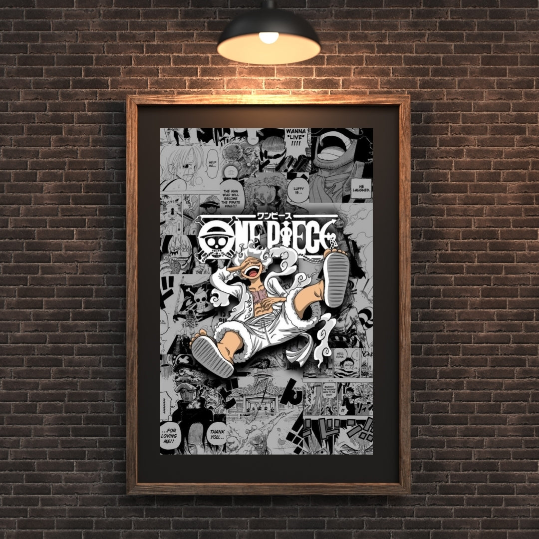 Madskraft One Piece - Luffy Gear 5 Manga Poster Mads Kraft