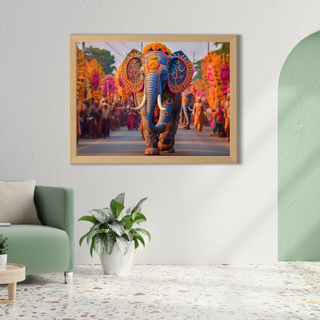 Lord Jagannath Gajanan Swaroop Wall Poster 300GSM Matte Laminated My Store