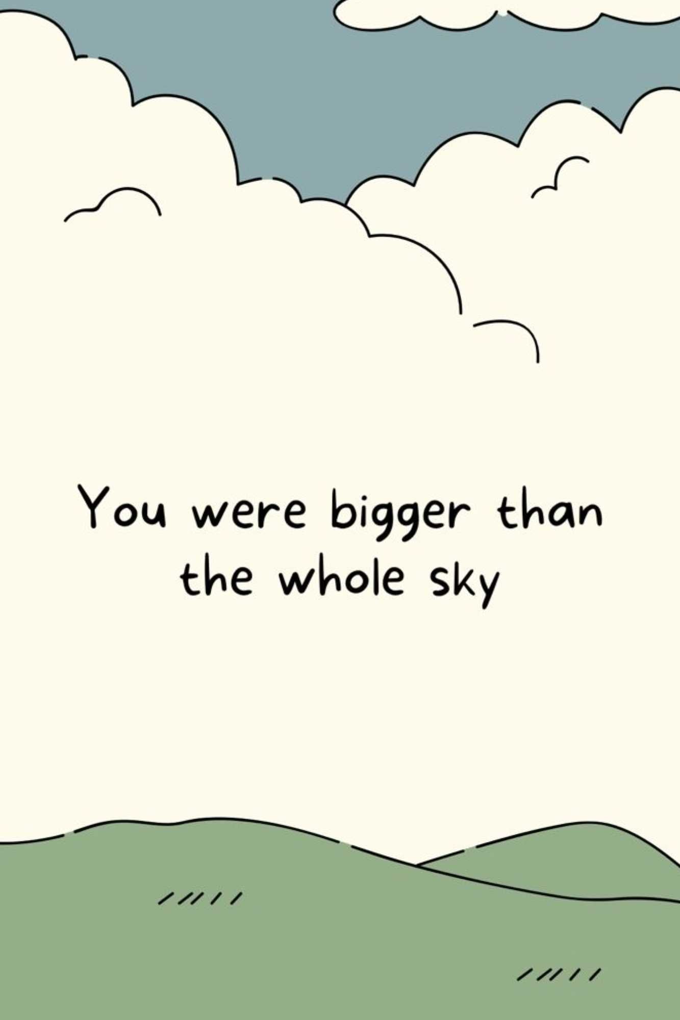 Madskraft "YOU WERE BIGGER THAN THE WHOLE SKY" – Tribute & Healing Poster Mads Kraft