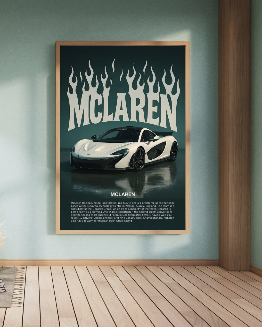 Madskraft McLaren P1 "Flaming Logo" Poster Mads Kraft