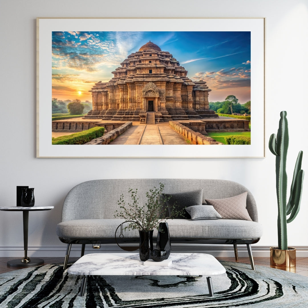 Konark Temple Wall Poster | Surya Temple Wall Poster 300GSM Glossy Laminated My Store