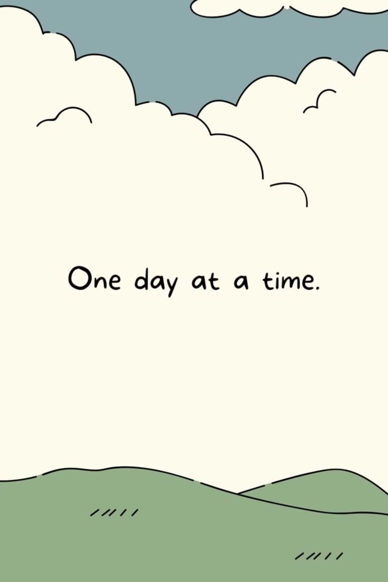 Madskraft "One Day at a Time" – Mindfulness & Healing Poster Mads Kraft