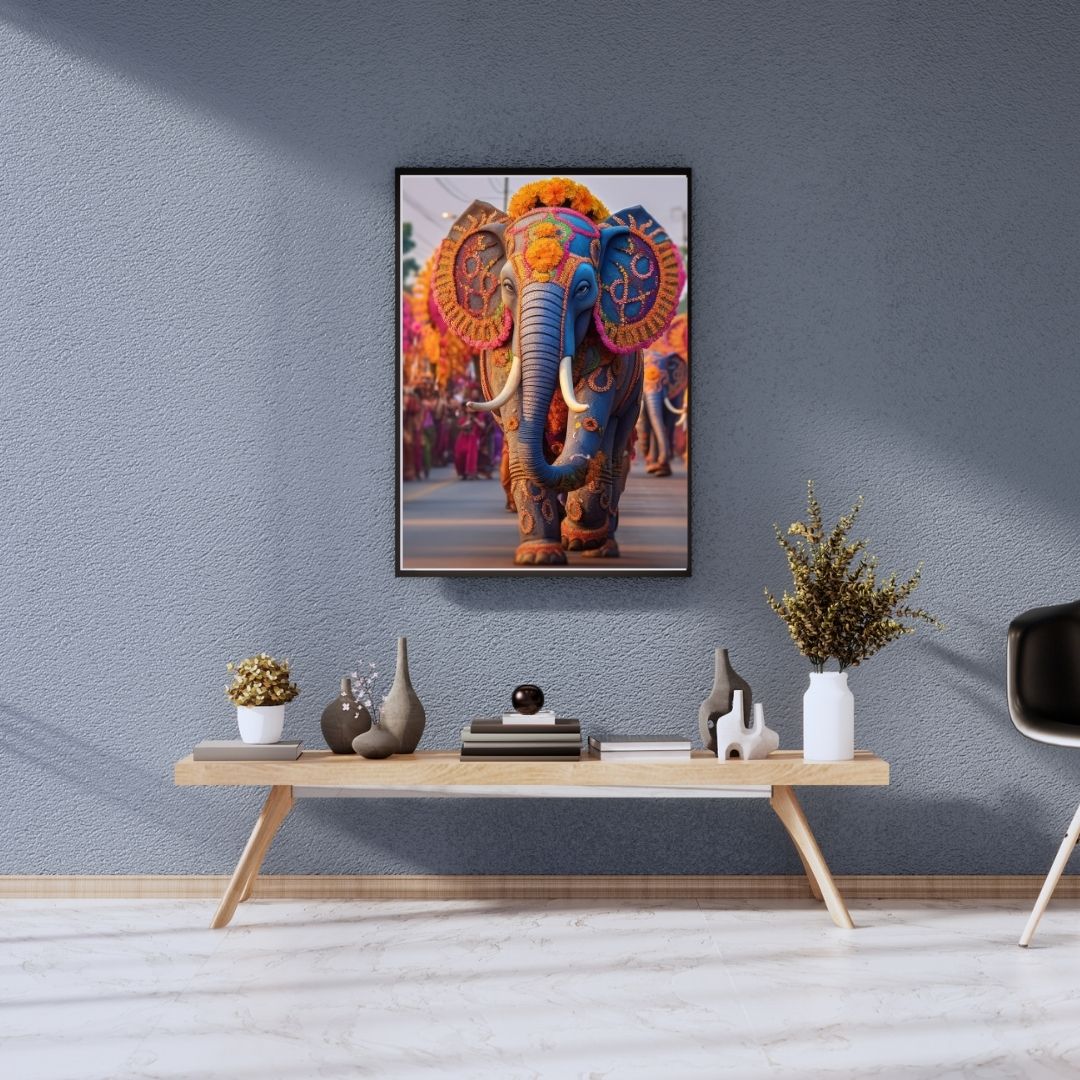 Lord Jagannath Gajanan Swaroop Wall Poster 300GSM Matte Laminated My Store