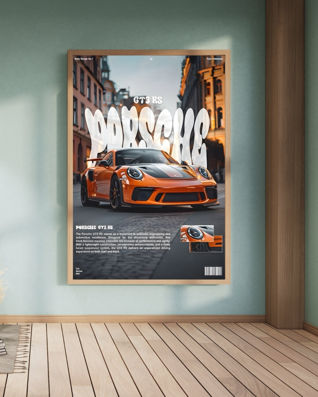 Madskraft Porsche GT3 RS "Daily Design" Poster Mads Kraft