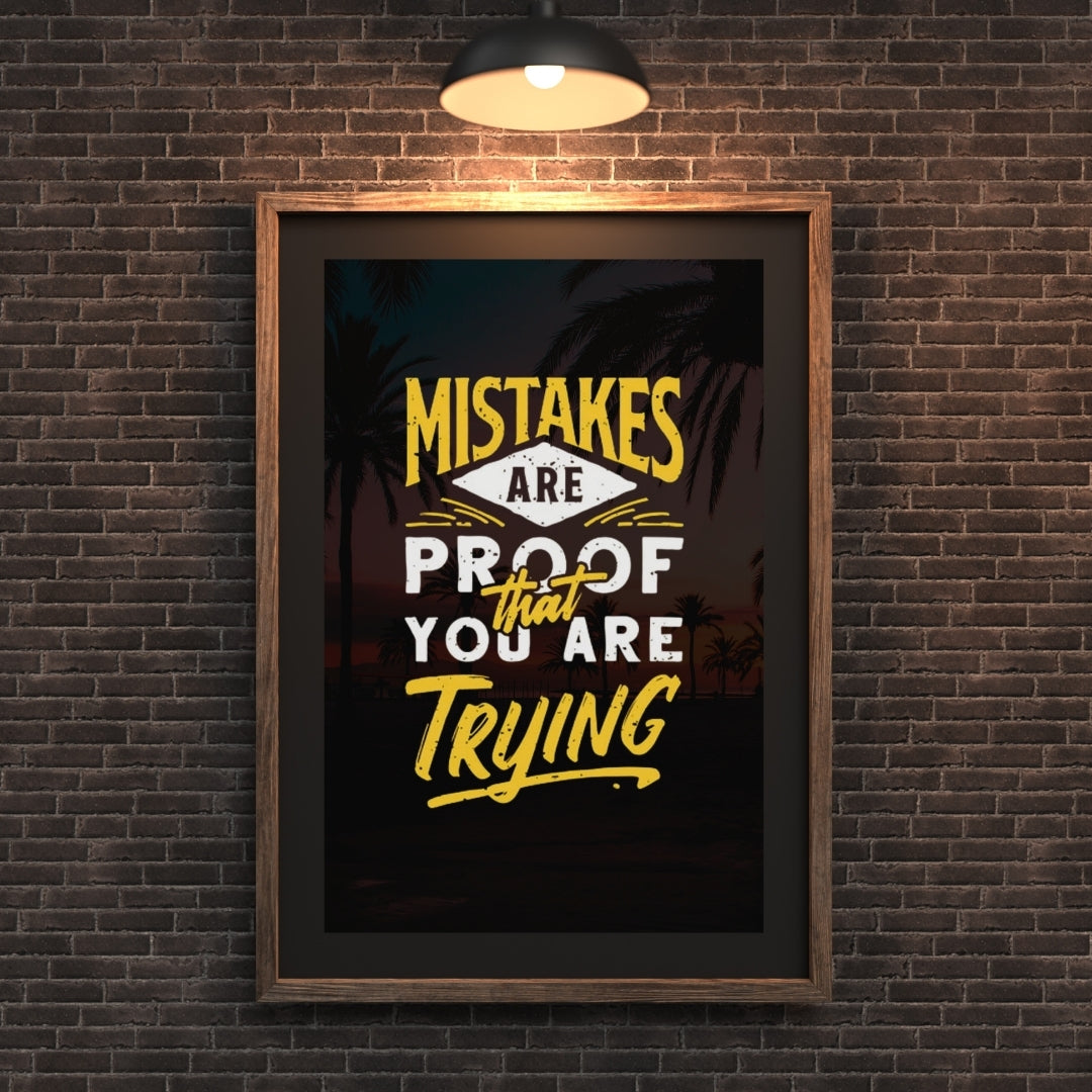 Madskraft "MISTAKES ARE PROOF THAT YOU ARE TRYING" – Growth Mindset Poster Mads Kraft