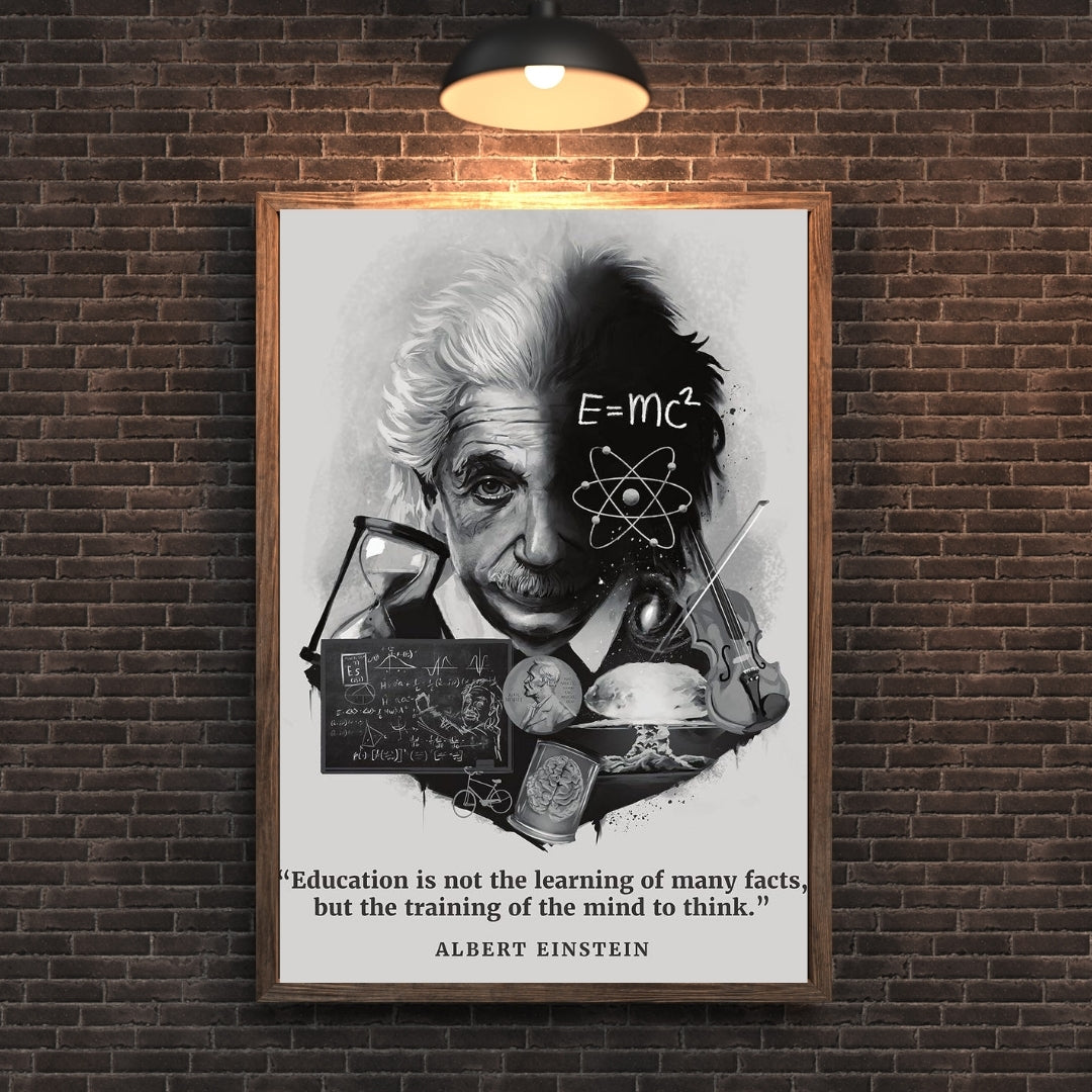Madskraft Albert Einstein “Training The Mind” Poster Mads Kraft