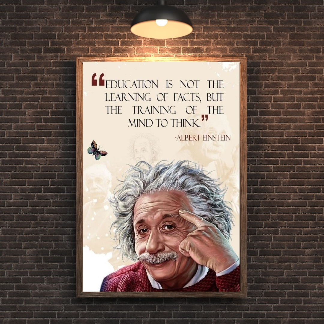 Madskraft Albert Einstein "Mind To Think" Portrait Poster Mads Kraft