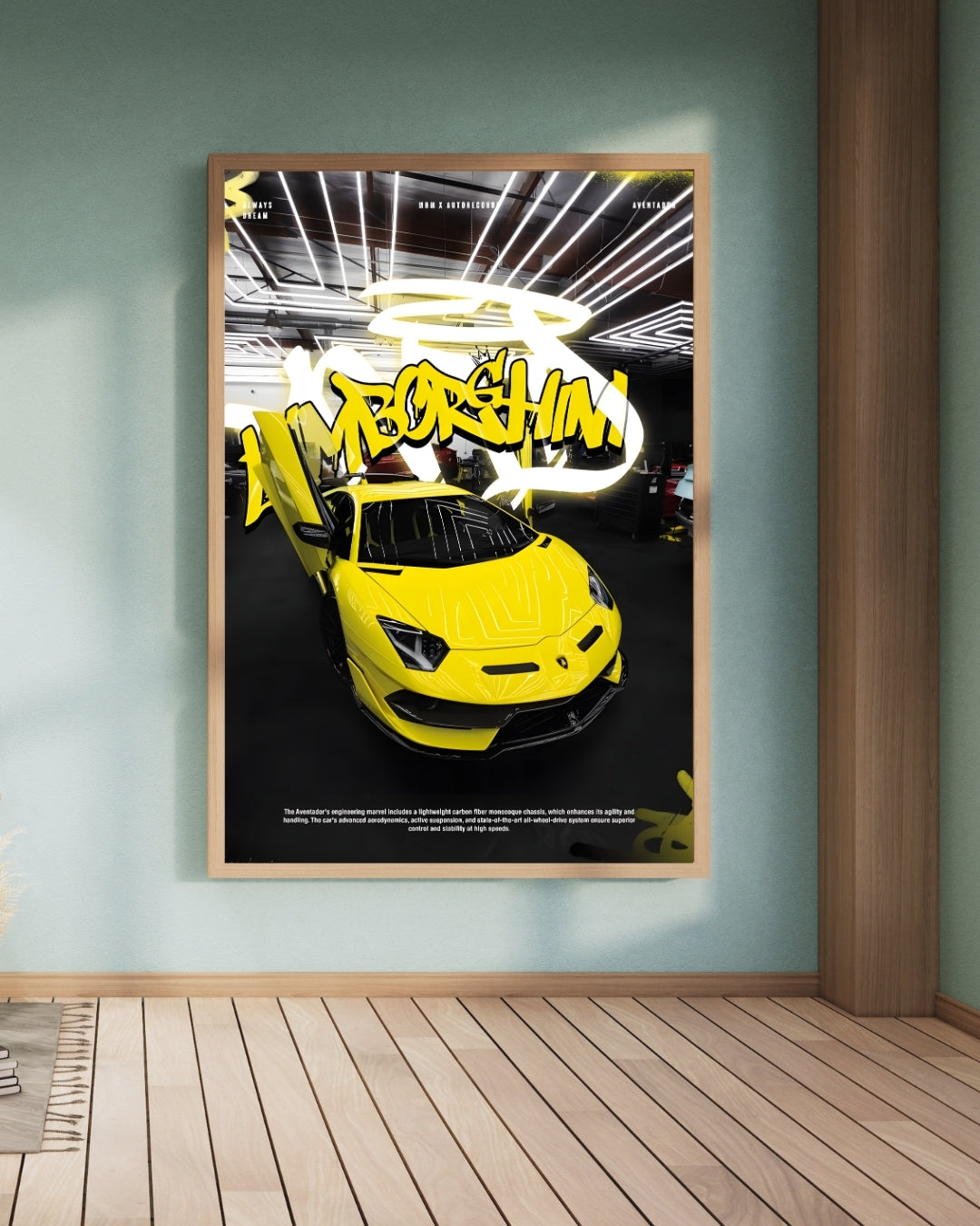 Madskraft Lamborghini "Doors Up" Graffiti Poster Mads Kraft