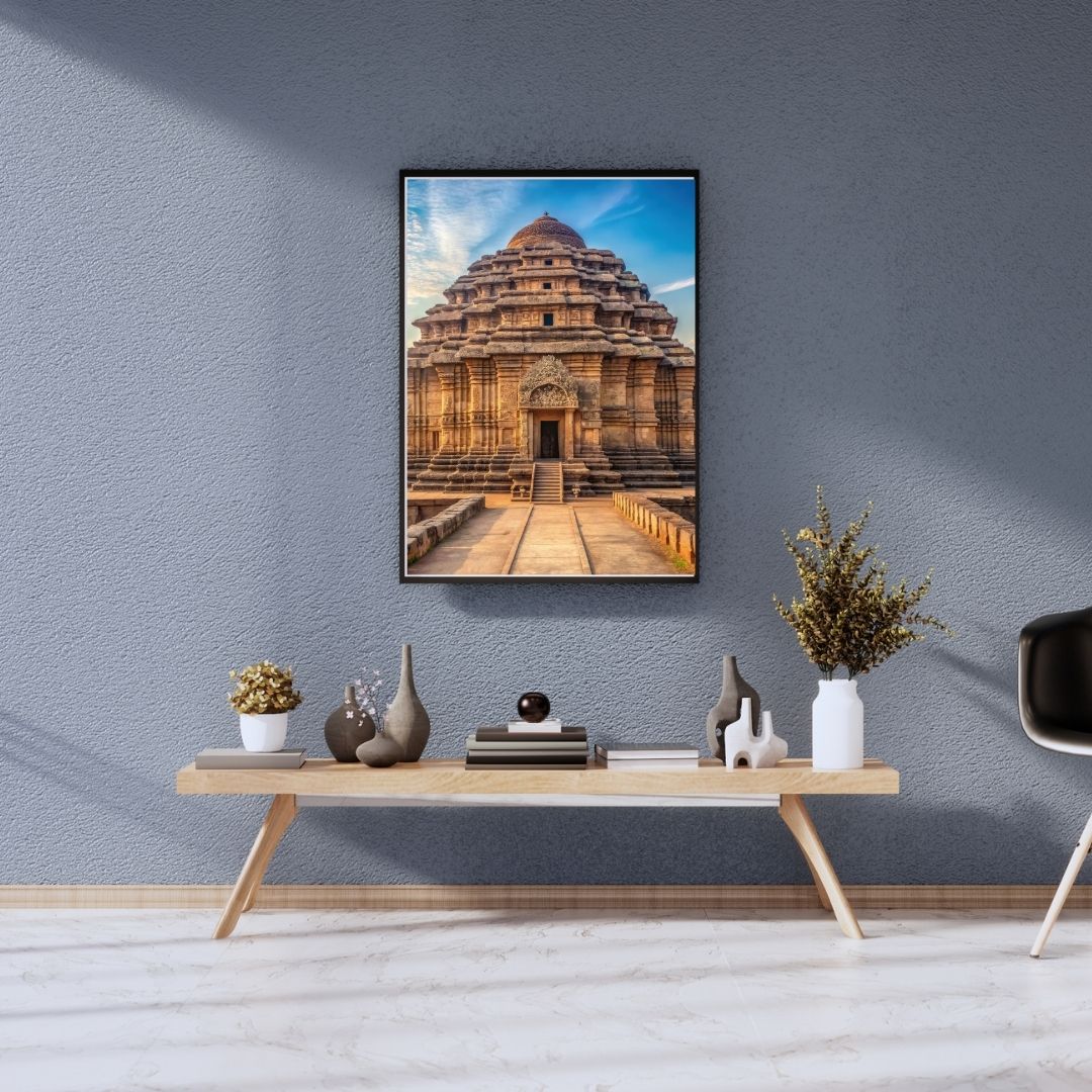Konark Temple Wall Poster | Surya Temple Wall Poster 300GSM Glossy Laminated My Store