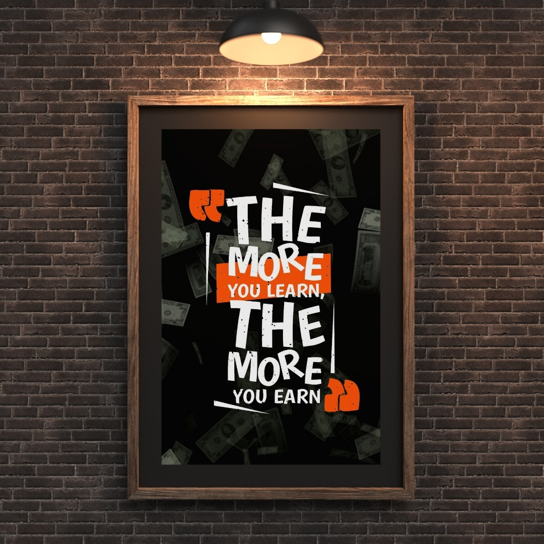 Madskraft "THE MORE YOU LEARN, THE MORE YOU EARN" – Growth Mindset Poster Mads Kraft