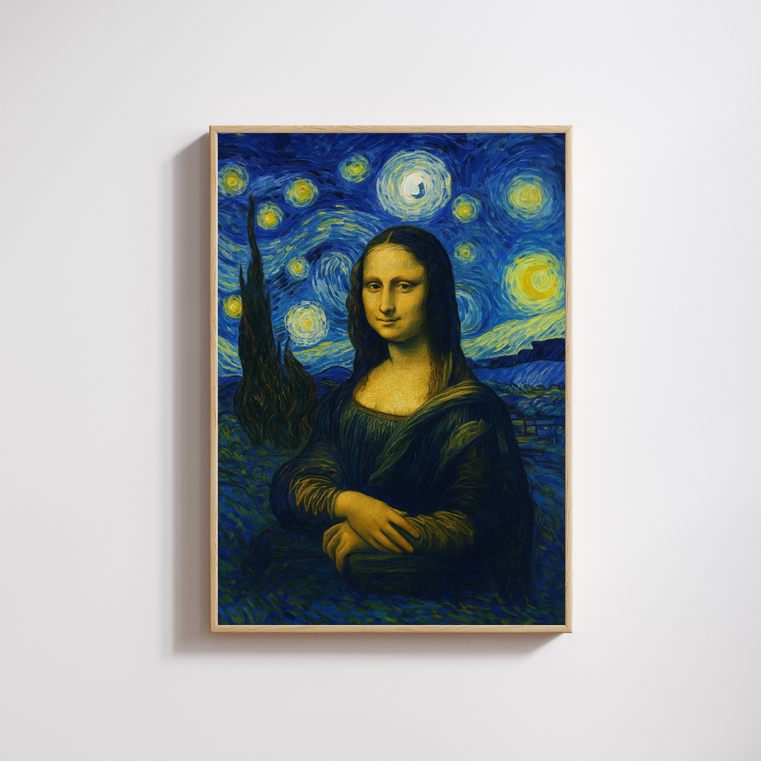 Madskraft "Mona Lisa x Starry Night" Art Poster Mads Kraft