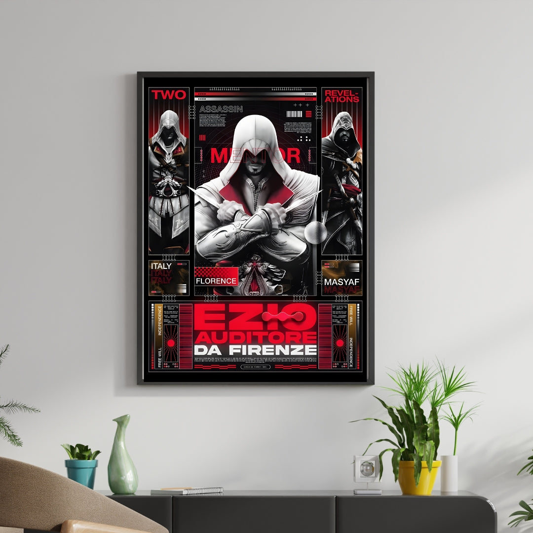 Madskraft Ezio Auditore Assassin’s Creed Poster Mads Kraft