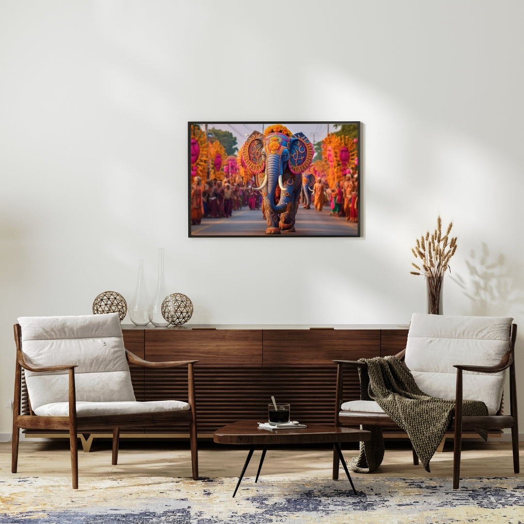 Lord Jagannath Gajanan Swaroop Wall Poster 300GSM Matte Laminated My Store