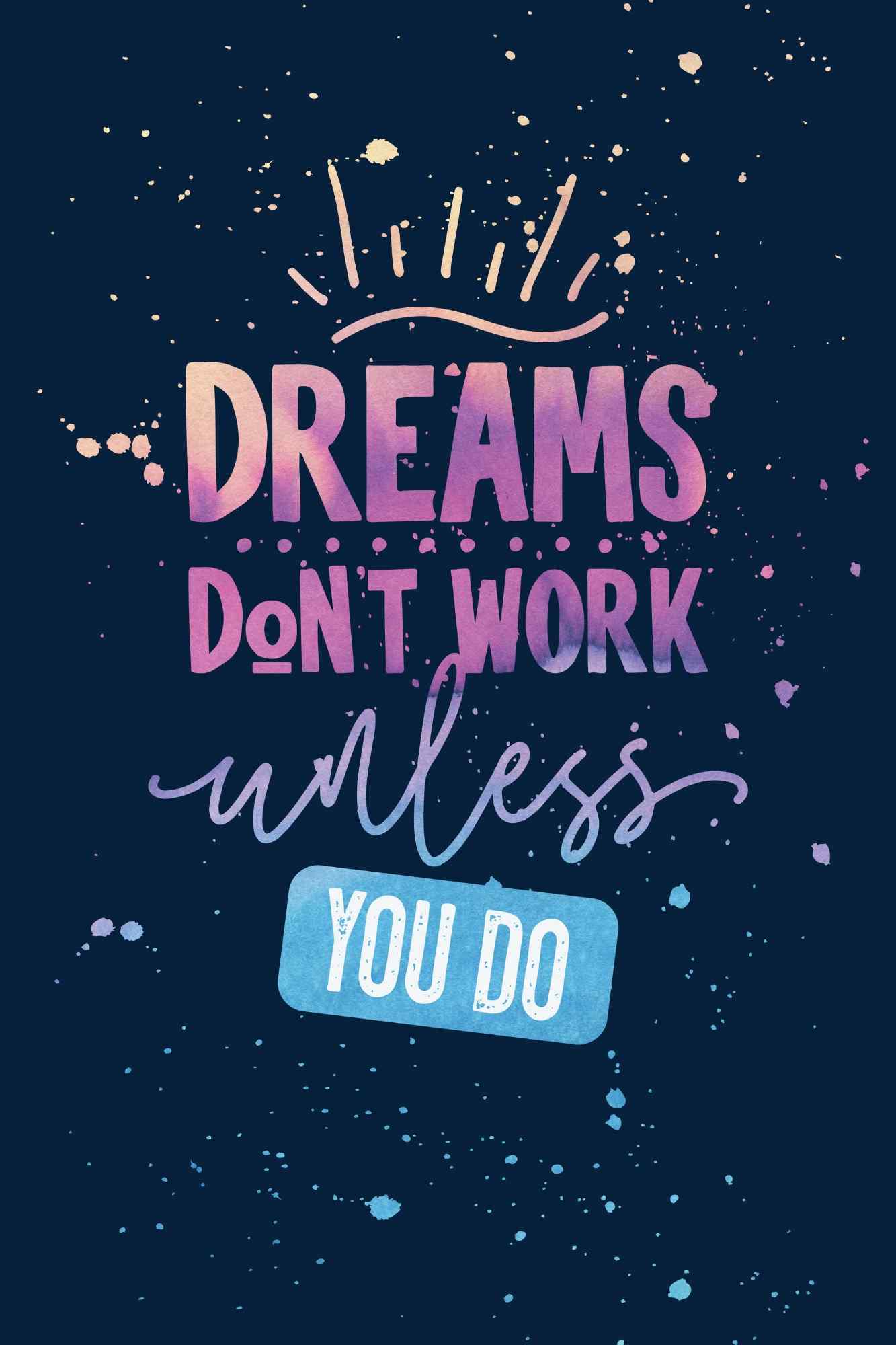 Madskraft "DREAMS DON'T WORK UNLESS YOU DO" – Hustle Motivation Poster Mads Kraft