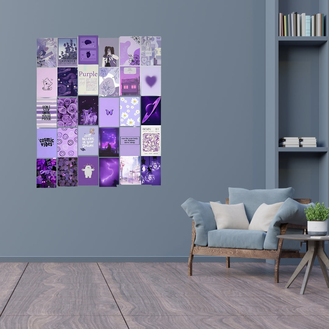 Madskraft "Purple Aesthetic Collage" Wall Poster Kit Mads Kraft