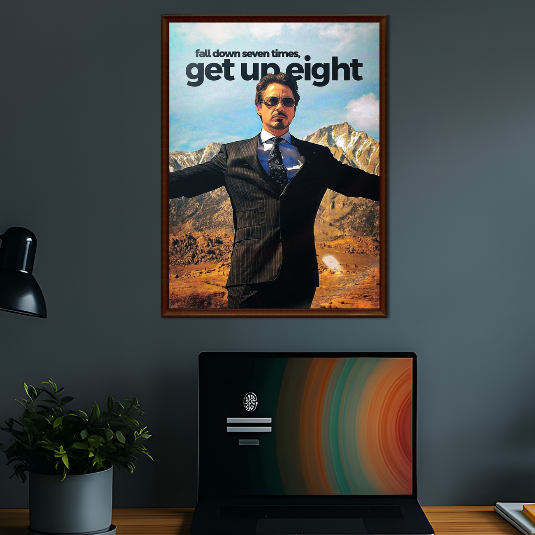 Madskraft Tony Stark “Get Up Eight” Motivational Poster Mads Kraft