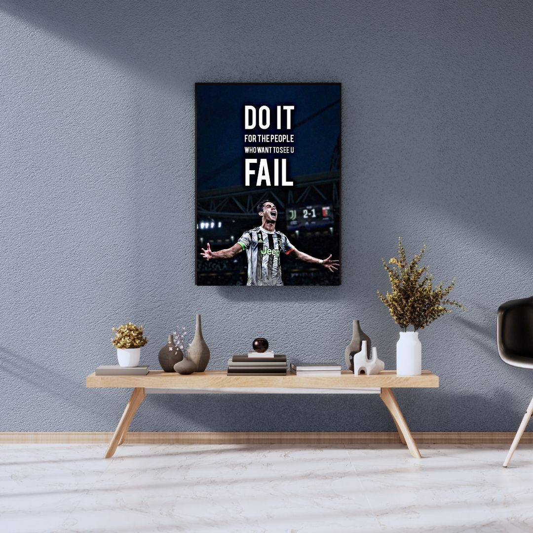 Cristiano Ronaldo "Do it" Motivational Wallpaper with Gloss Lamination A4 Mads Kraft