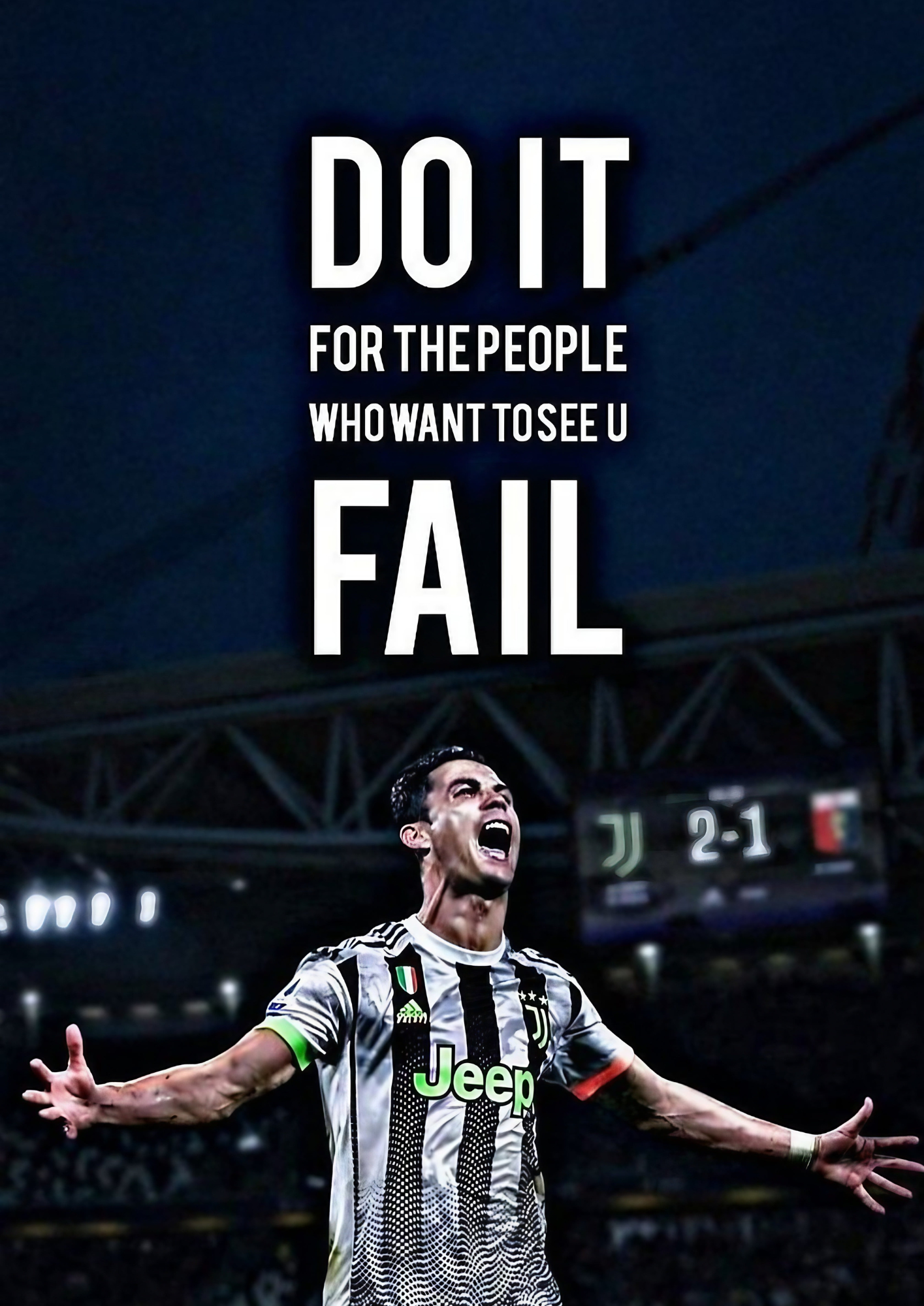 Cristiano Ronaldo "Do it" Motivational Wallpaper with Gloss Lamination A4 Mads Kraft