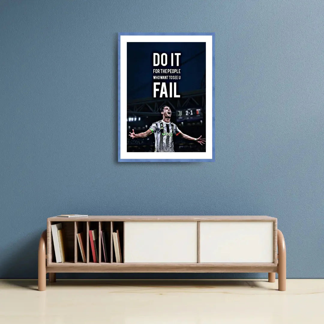 Cristiano Ronaldo "Do it" Motivational Wallpaper with Gloss Lamination A4 Mads Kraft