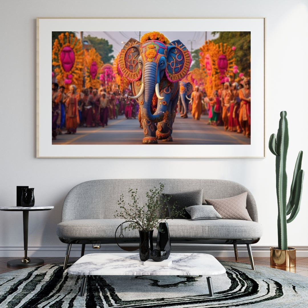 Lord Jagannath Gajanan Swaroop Wall Poster 300GSM Matte Laminated My Store