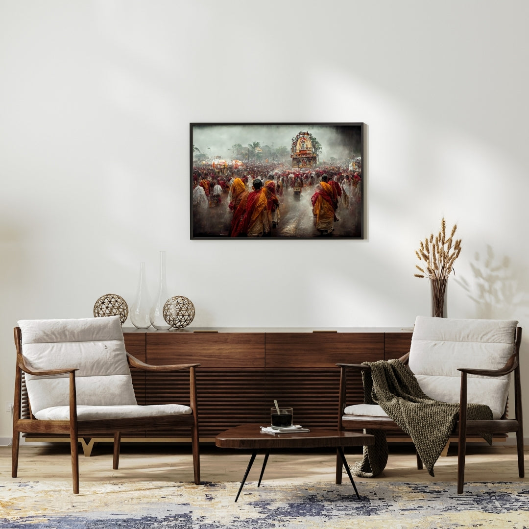 Jagannath Rath Yatra Art Wall Poster 300GSM Matte Laminated Mads Kraft