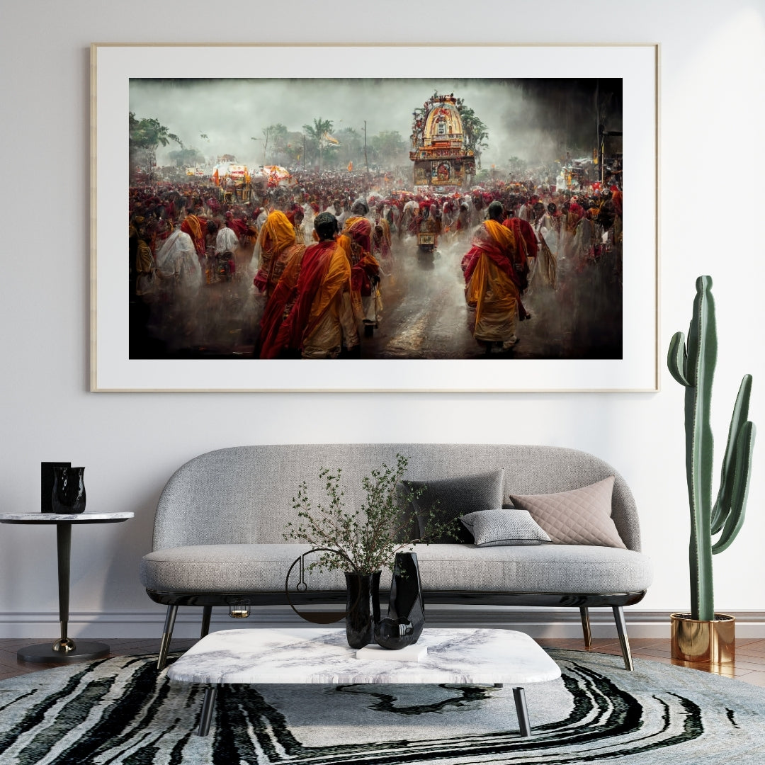 Jagannath Rath Yatra Art Wall Poster 300GSM Matte Laminated Mads Kraft
