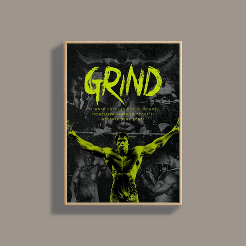Madskraft "GRIND" Arnold Schwarzenegger Poster Mads Kraft