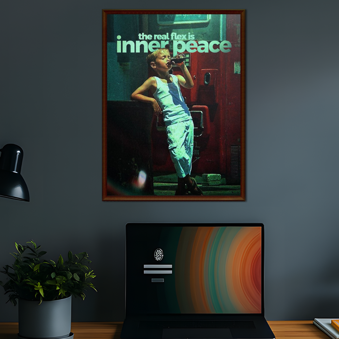 Madskraft “The Real Flex Is Inner Peace” Poster Mads Kraft