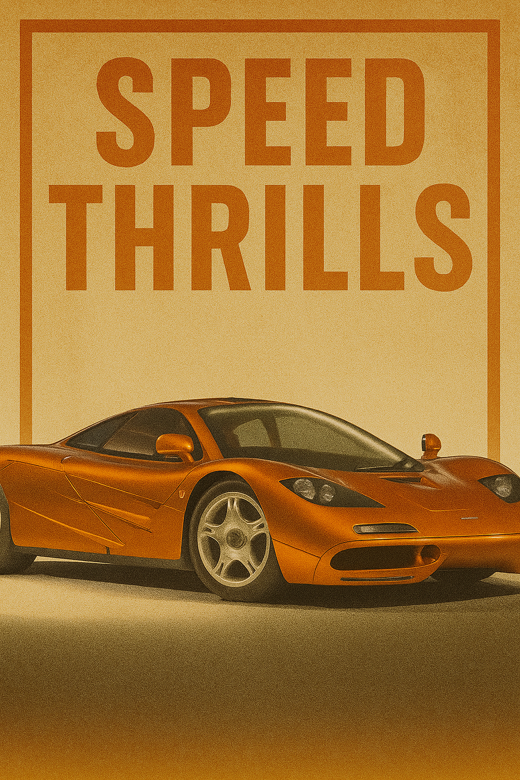 "Speed Thrills" McLaren F1 Poster – Retro Supercar Mads Kraft