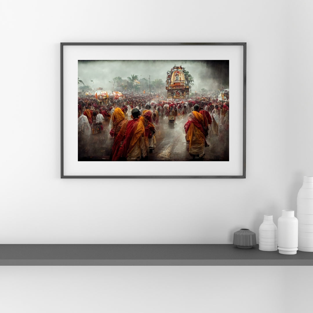 Jagannath Rath Yatra Art Wall Poster 300GSM Matte Laminated Mads Kraft