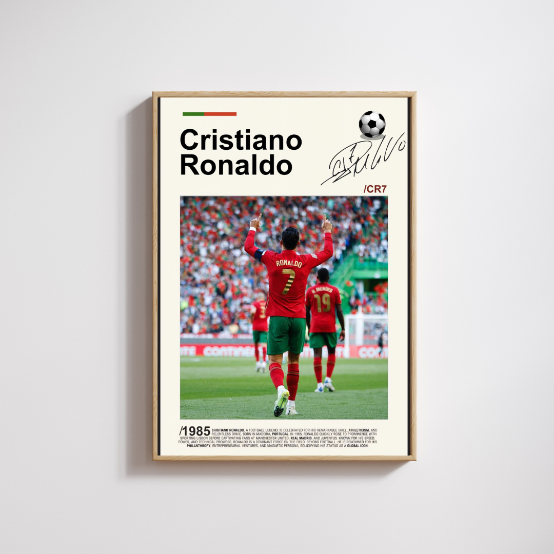 Madskraft Cristiano Ronaldo “The G.O.A.T.” Football Poster Mads Kraft