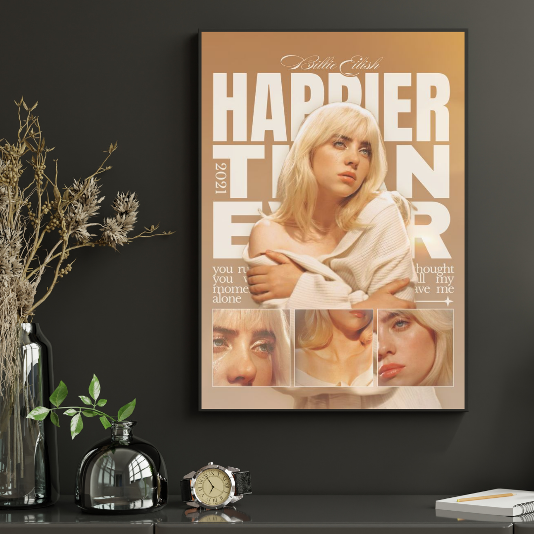 Madskraft Billie Eilish "Happier Than Ever" Poster Mads Kraft