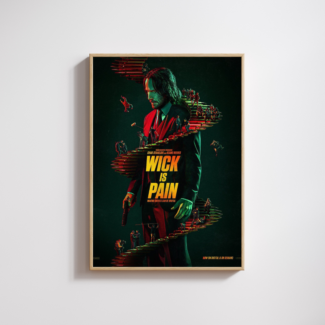 Madskraft John Wick "Wick Is Pain" Movie Poster Mads Kraft