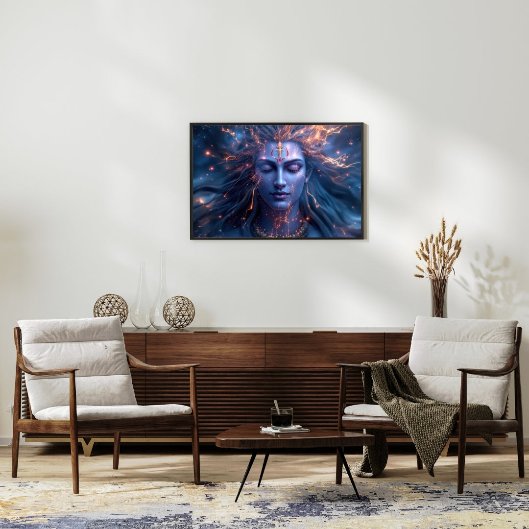 Shiv Ji Meditation Glossy wall poster 300GSM With Laminated My Store
