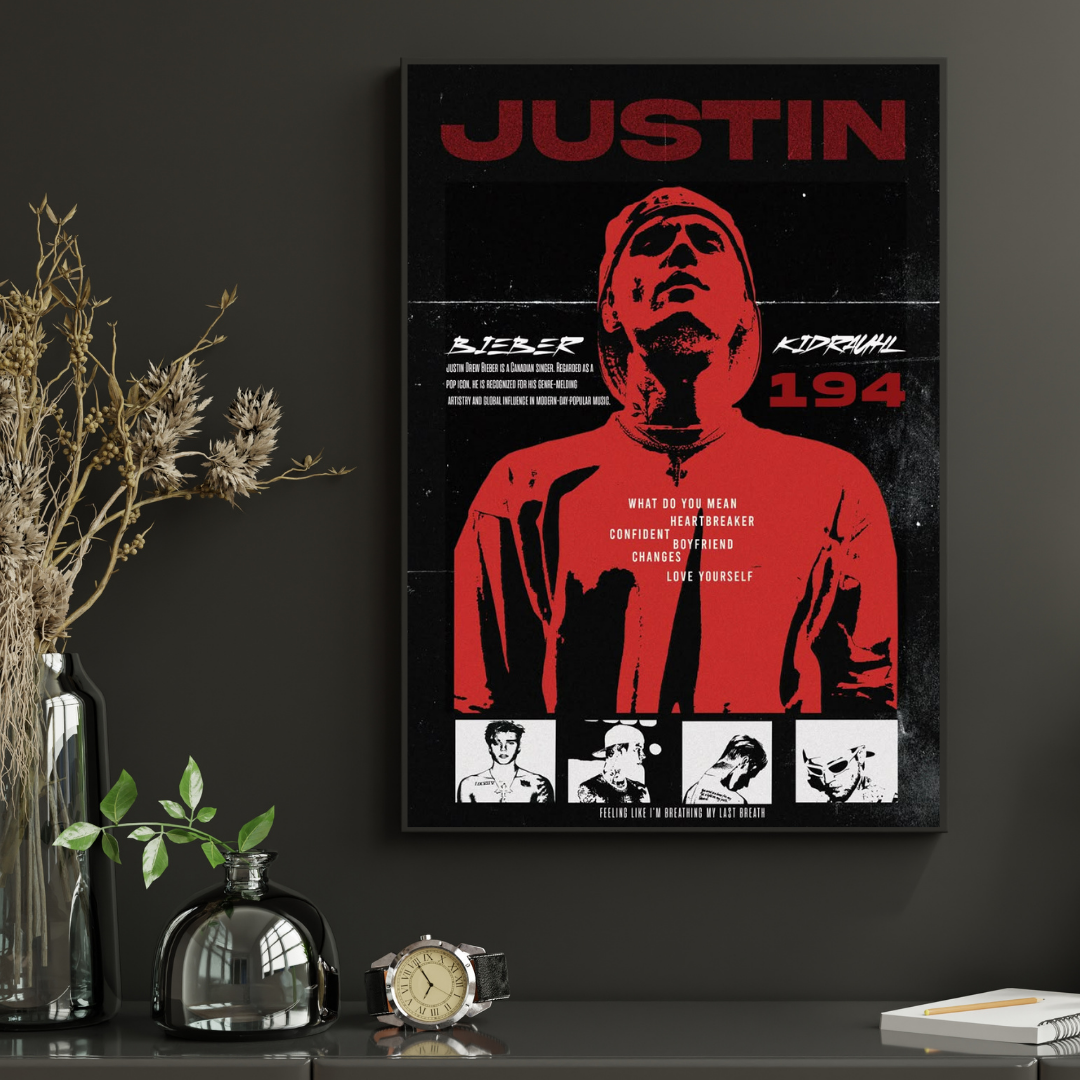 Madskraft Justin Bieber "Kidrauhl 1994" Music Poster Mads Kraft