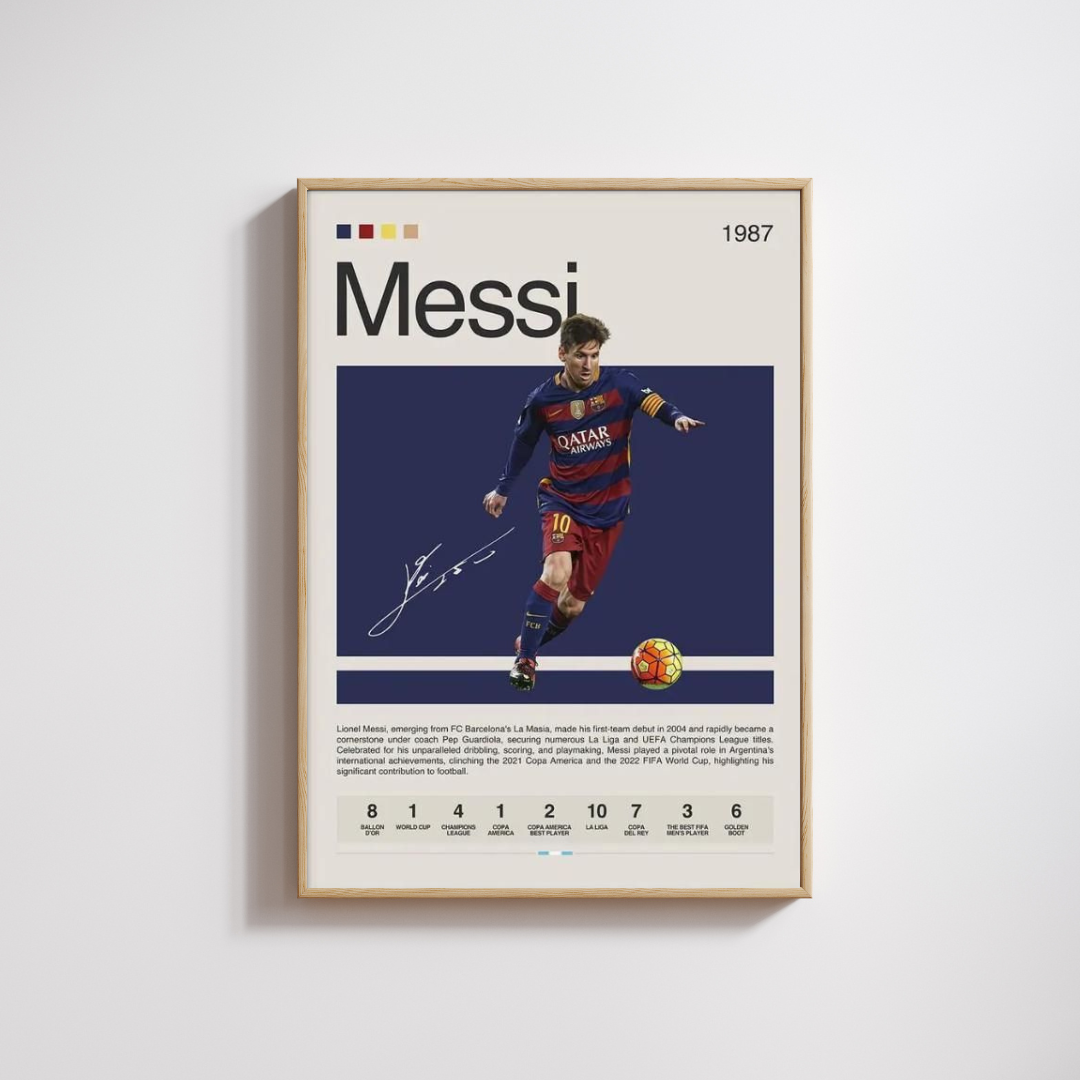 Madskraft Lionel Messi “The G.O.A.T.” Football Poster Mads Kraft