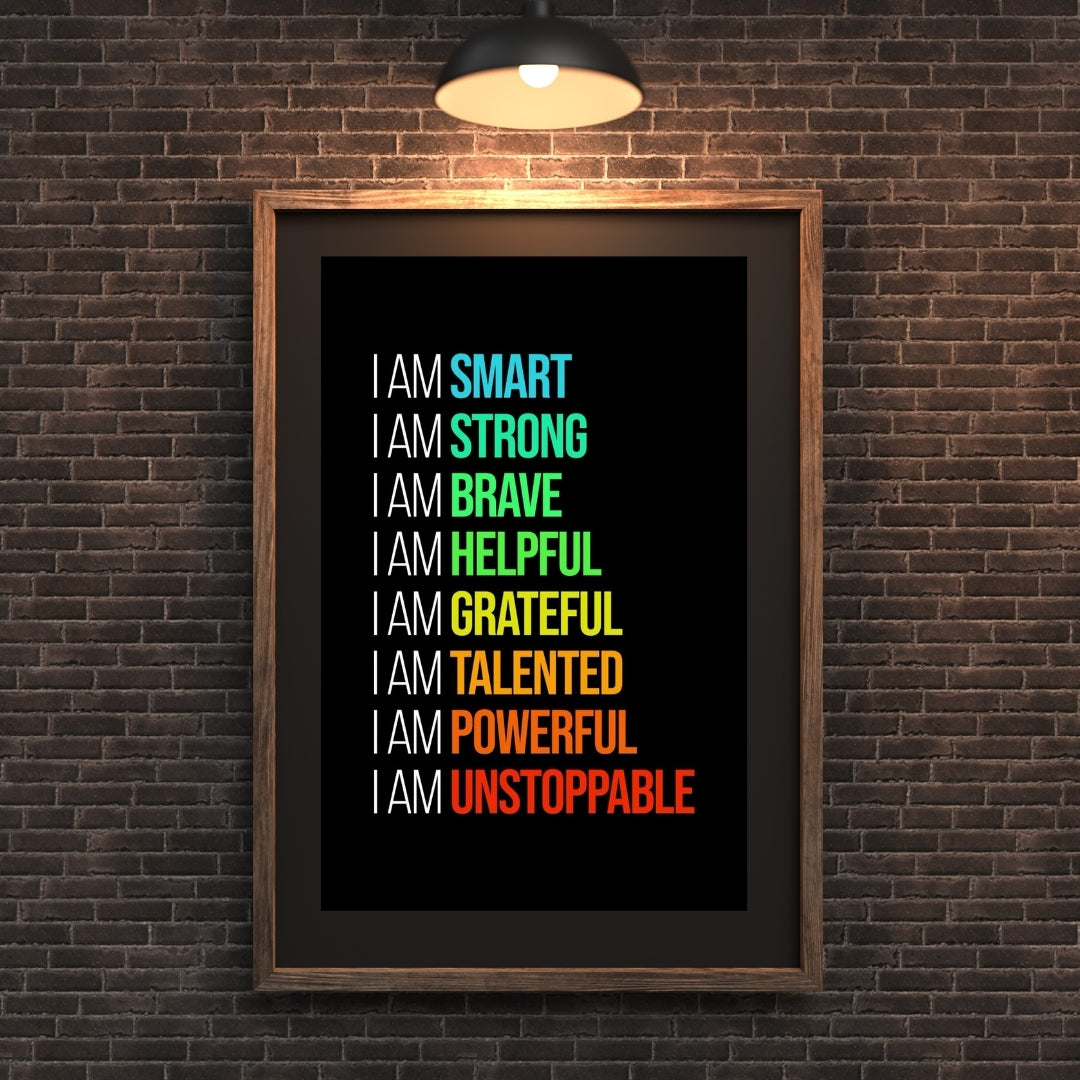 Madskraft “I AM” Affirmations Wall Poster Mads Kraft
