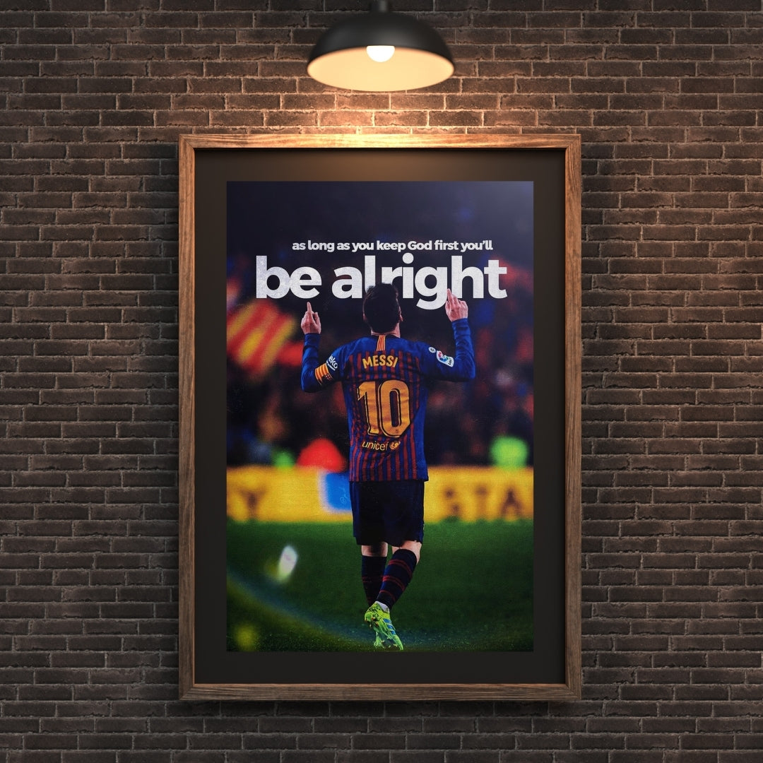 Madskraft "As Long As You Keep God First, You'll Be Alright" – Faith & Strength Poster Mads Kraft