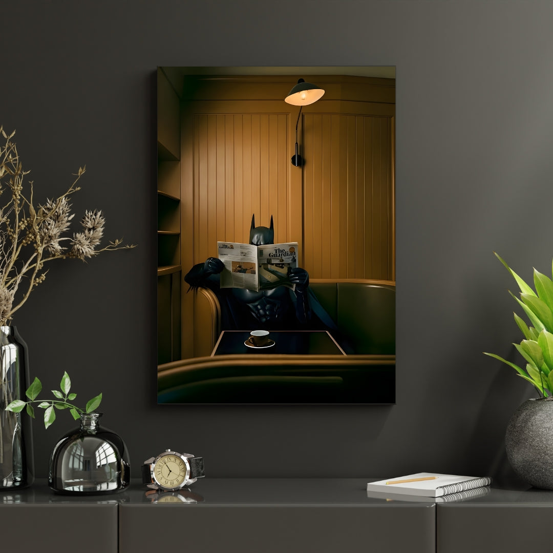 Madskraft The Batman “Morning Coffee & News” Poster Mads Kraft