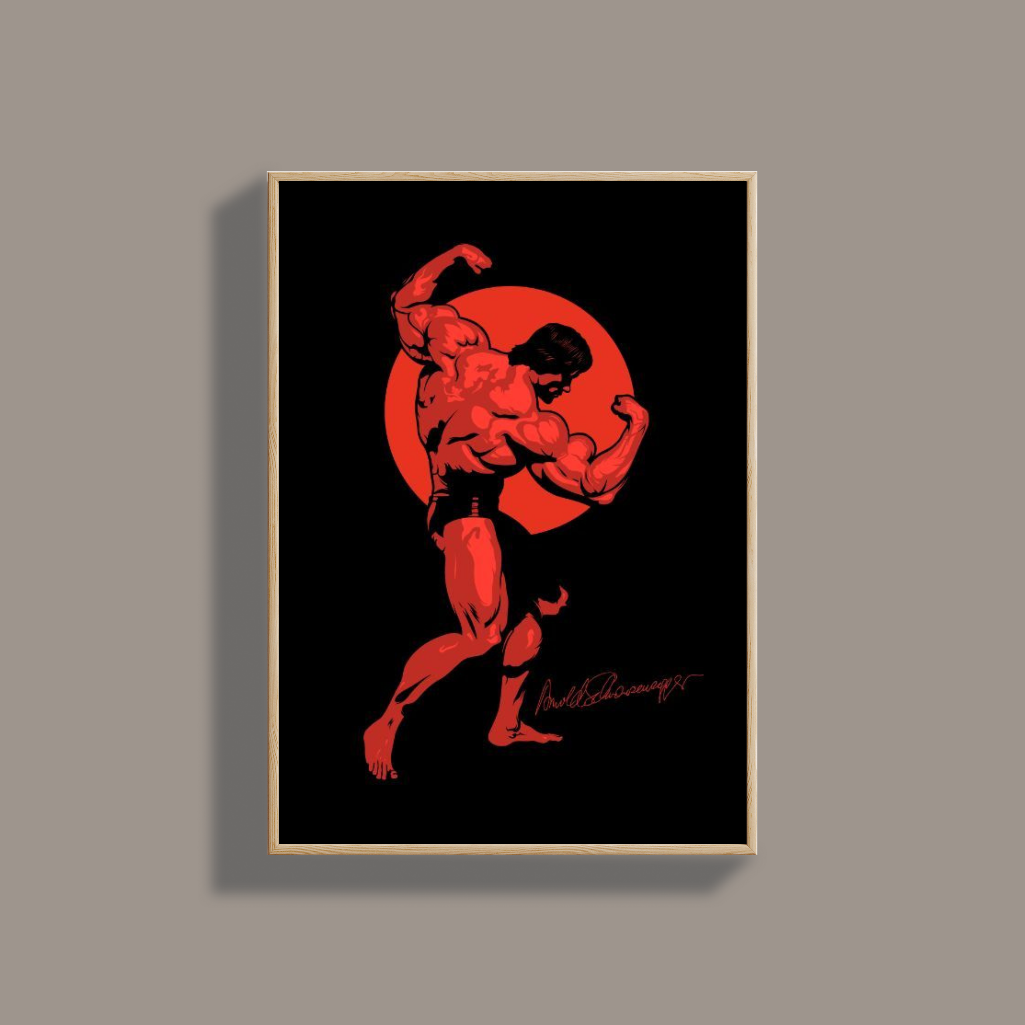 Madskraft Arnold Schwarzenegger "Red Sunset" Poster Mads Kraft