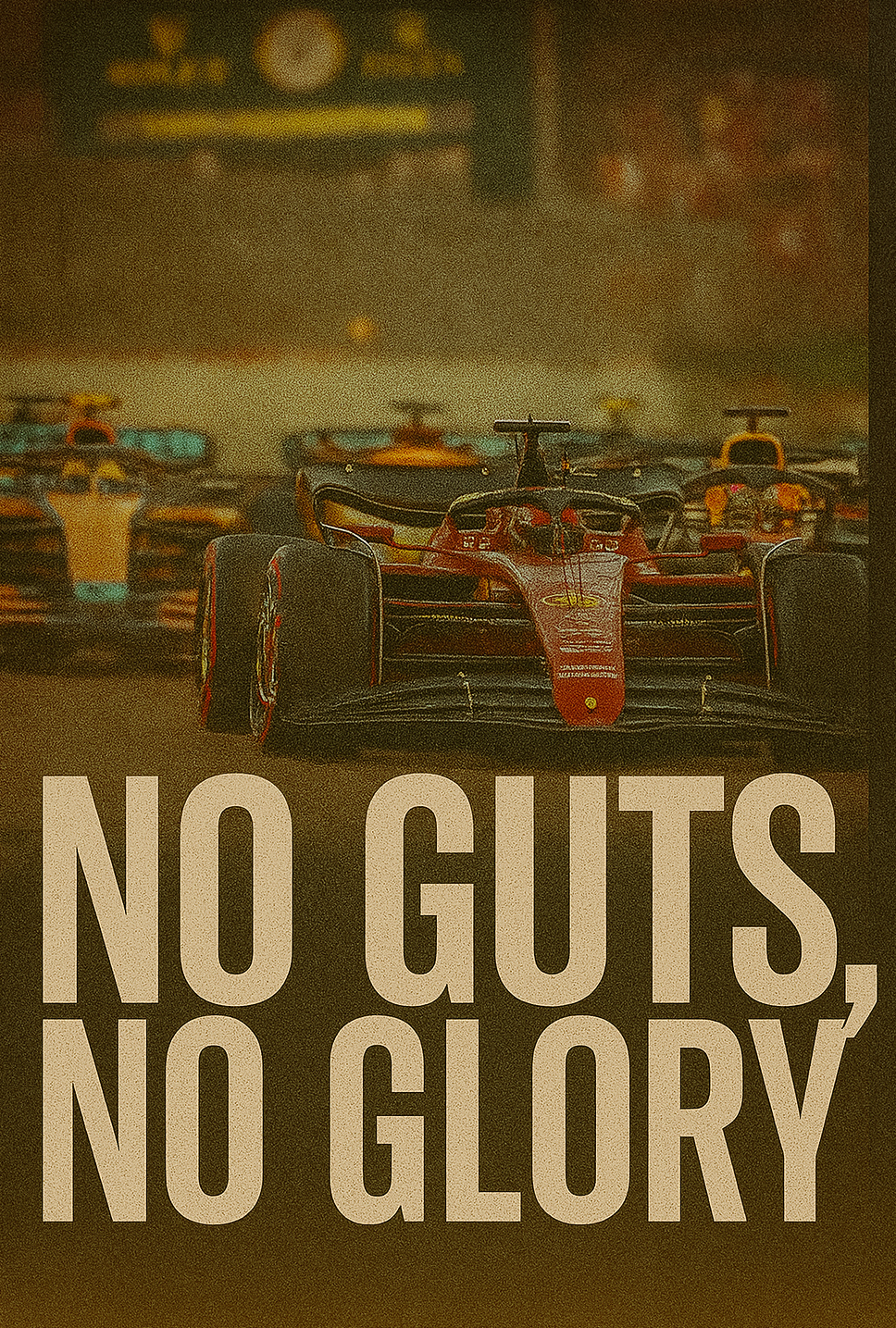 No Guts, No Glory" Racing Poster – Bold Motivation for Champions Mads Kraft