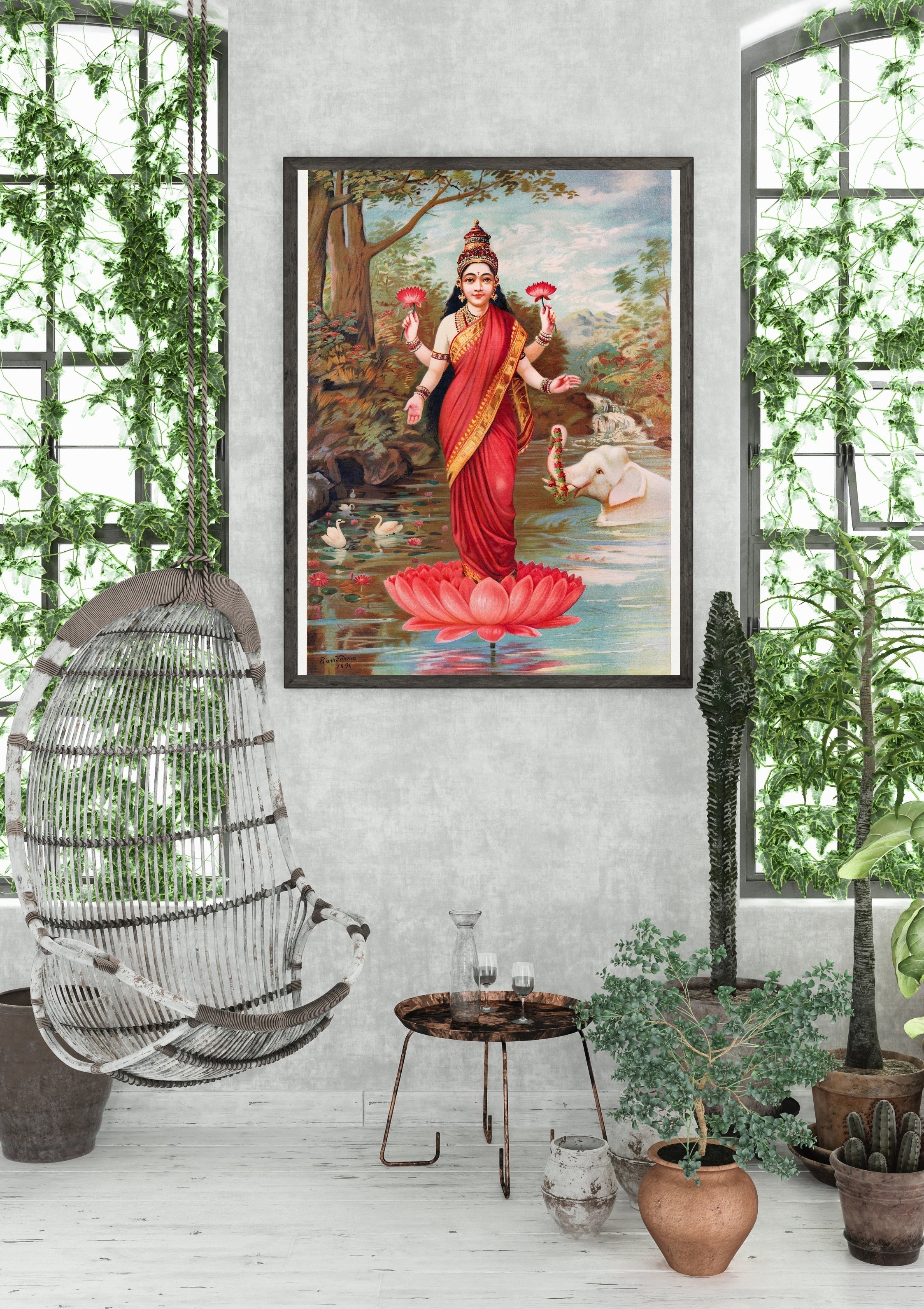 Madskraft "Lakshmi (1894)" – Vintage Hindu Goddess Poster Mads Kraft