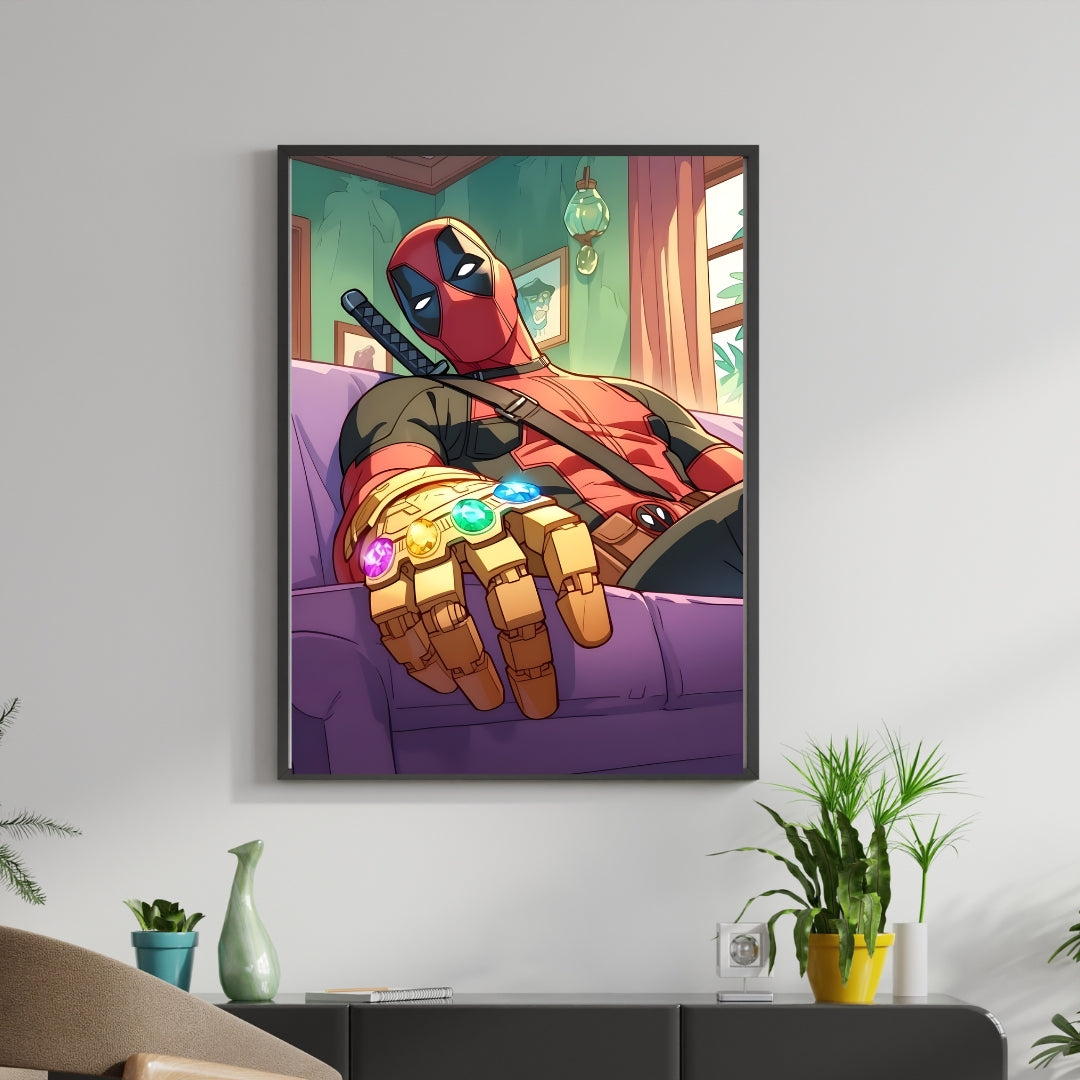 Madskraft "Deadpool with Infinity Gauntlet" Poster Mads Kraft