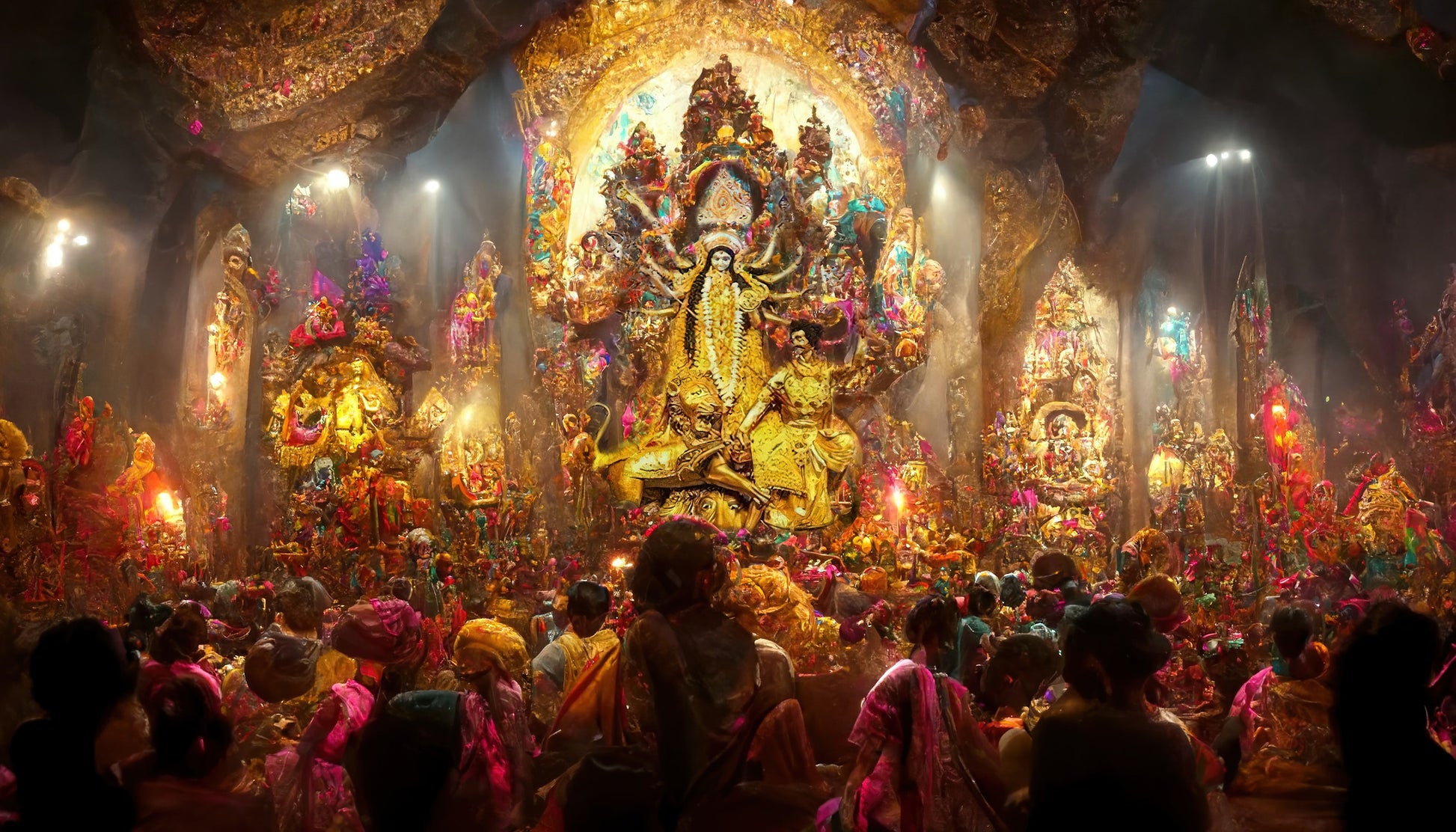 Durga Mata Wall Art Poster 300GSM Large Size 12x18 Glossy Laminated Mads Kraft